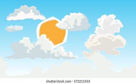 Set of different clouds for beautiful vector cartoon illustrations.