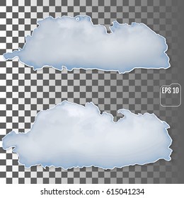 Set of different clouds. collection for web, art and app design. Different nature cloudscape weather symbols. For your business. Vector. 