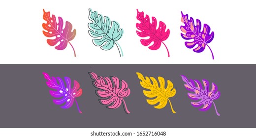 Eine Reihe verschiedener Farboptionen lässt sich in einem flachen Stil zeichnen. Vektorillustration.