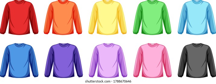 Set of different color shirt