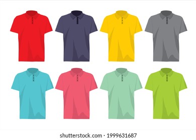 Set Different Color Shirt Stock Vector (Royalty Free) 1999631687 ...