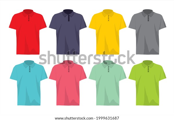 Set Different Color Shirt Stock Vector (Royalty Free) 1999631687 ...