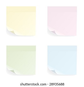 Set of different color stickers