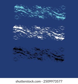 Satz von verschiedenen Farbstreifen Pinselstriche. Tintenstreifen einzeln auf weißem Hintergrund. Liniendesign-Elemente. Vektorgrafik,