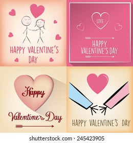 a set of different colored backgrounds with hearts for valentine's day