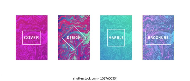 Set of different colored covers with dynamic patterns. Cool colorful gradients. Applicable for Banners, Placards, Posters, Flyers. Vector illustration.