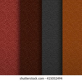 Set of different colored skin textures. Stock vector illustration.