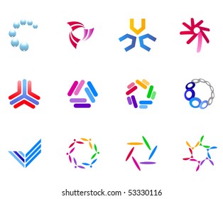 Set of different colorful icons for your design