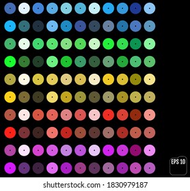 Set of different colorful sequins.