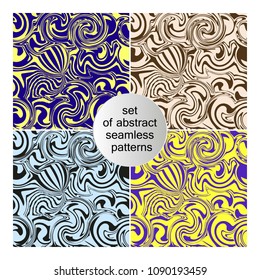 Set of different colors of abstract seamless pattern. A seamless pattern can be used for wallpapers, fill a picture, background a web page, any surface. For your design, printing, advertising