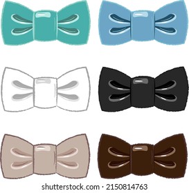 set of different colors of bow ties