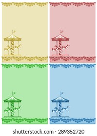 Conjunto de colores diferentes papeles con diseño envolvente
