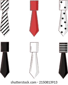 a set of different colors of ties