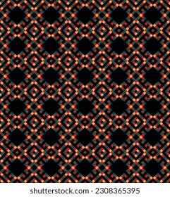 Set of different colors triangle pattern elements isolated on dark background