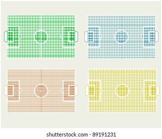 Set of different colors vector Football Fields