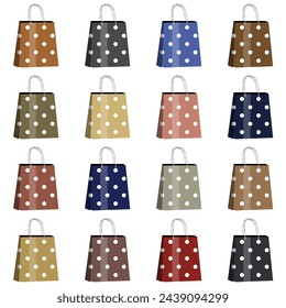 Conjunto con diferentes colores y adorno de papel paquete scrapbook colección en blanco aislado clipart 