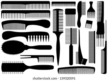 Set of different combs