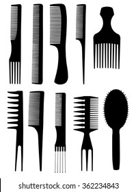 Set of different combs