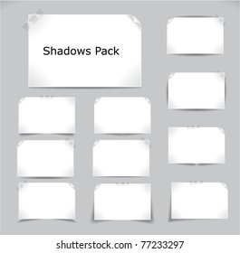 Set of different complex shadows. Vector illustration.