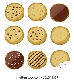 Set of different cookies (vector illustration)