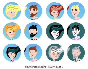 Set with different couple avatars