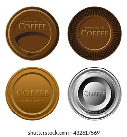 Set different cupmats labels for coffee  Cupmat for cup coffee  Coaster for coffee glass  Vector illustration  Grouped for easy editing 