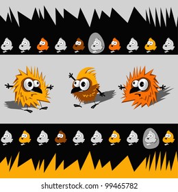 Set of different cute birds.