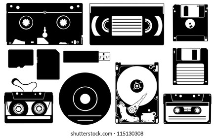 set of different data storage devices