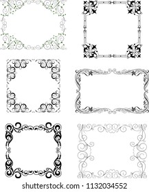 Set of the different decorative frames