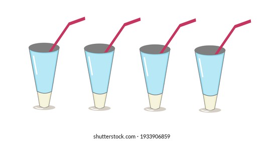 Set with different delicious milk shake. Isolate on background . Copy space for your text.
