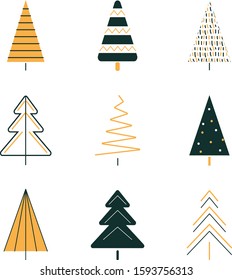  Set of Different design Christmas trees