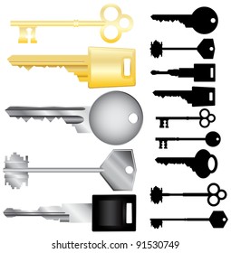 set of different design vector keys.
