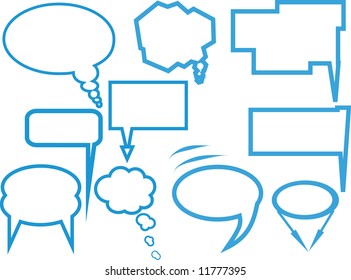 Set of different  dialog box, vector