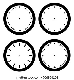 Set Different Dials Black White Office Stock Vector (Royalty Free ...