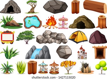 Set of different element illustration