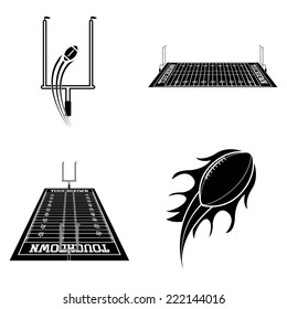 a set of different elements used in football