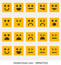 Set of different emoticons vector