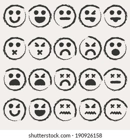 Set of different emoticons vector