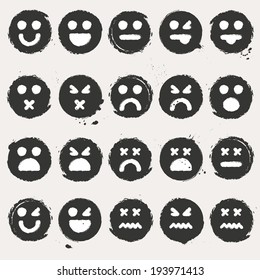 Set of different emoticons vector