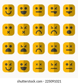 Set of different emoticons vector