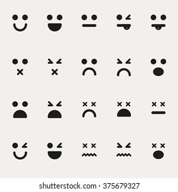 Set of different emoticons vector
