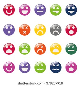Set of different emoticons vector