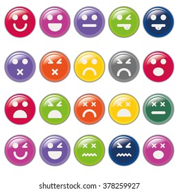 Set of different emoticons vector