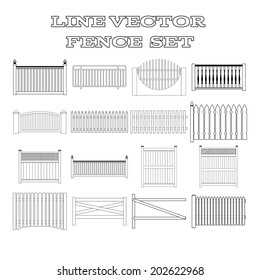 set of different fence styles