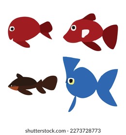 Set of different fishes vector file