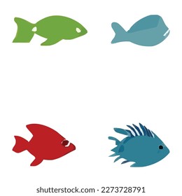 Set of different fishes vector file