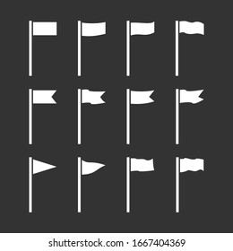 set of Different flag icons Vector illustration EPS 10