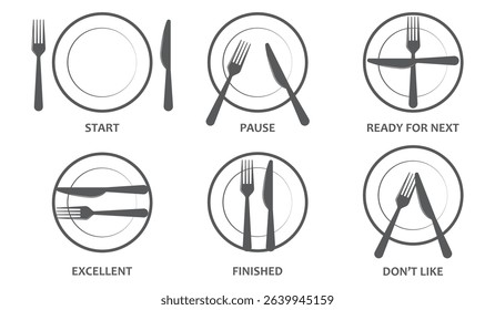 Set different fork, spoon and knife icons sign. Silverware icons. Logotype menu. Menu symbol. Black silverware icon. Vector illustration