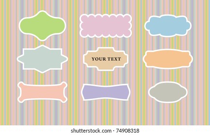 set of different frames in a retro style