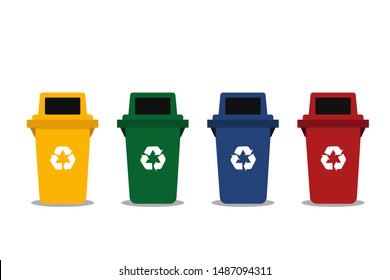 set of different garbage illustration vector